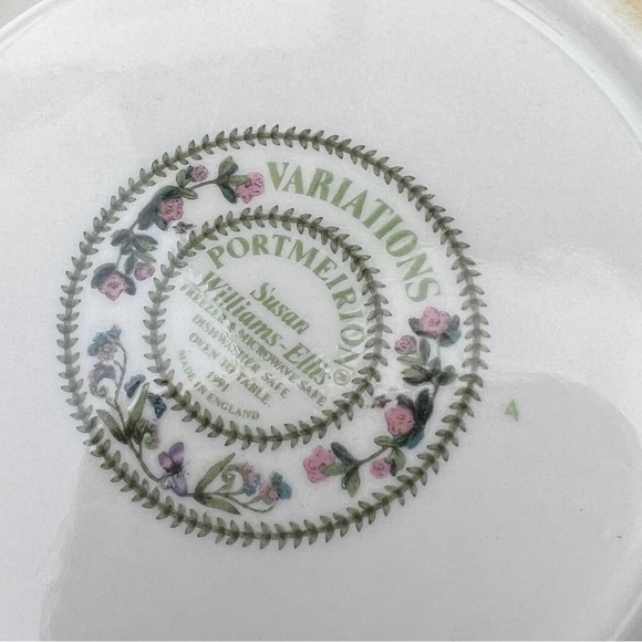 Portmeirion Variations Cream and Lidded Sugar Set Vintage Like Botanic Garden - Picture 8 of 9